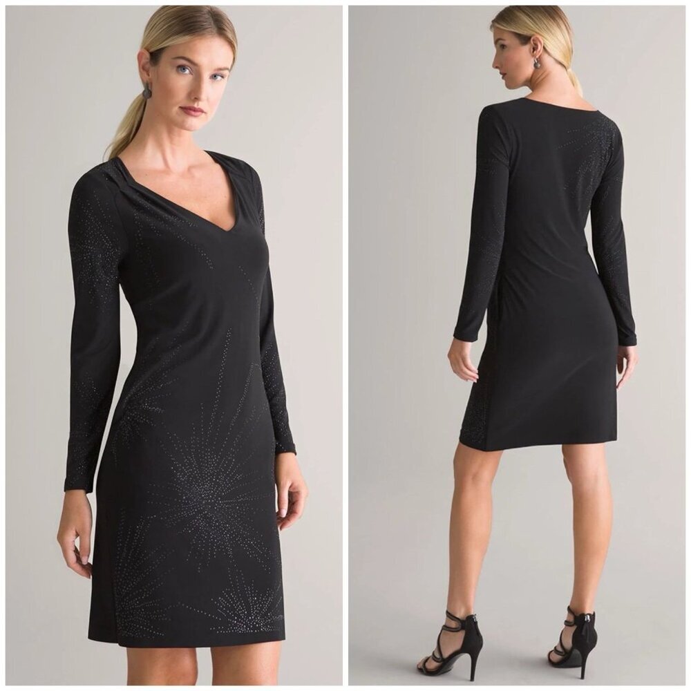 🌟 NWT White House Black Market Matte Jersey Pleated Shoulder Dress‎ Womens XL